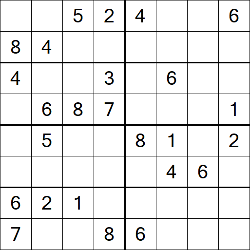 Sudoku 8x8 - Medium