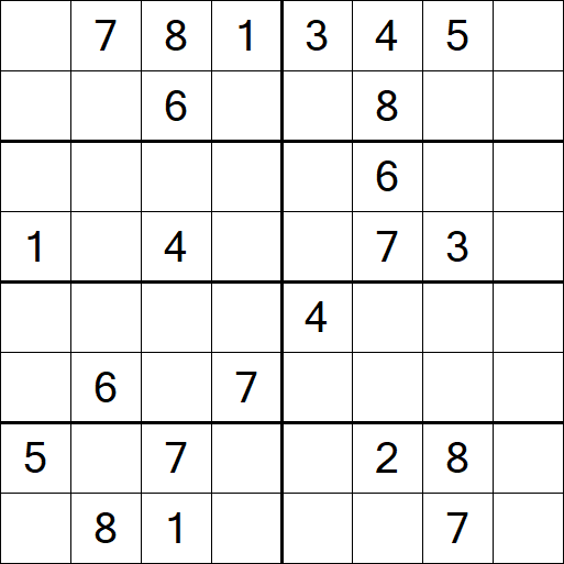 Sudoku 8x8 - Medium