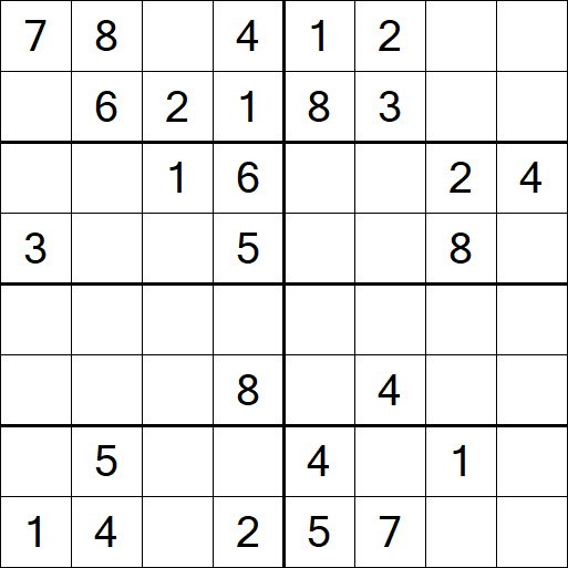 Sudoku 8x8 - Medium