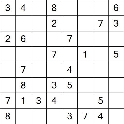 Sudoku 8x8 - Medium