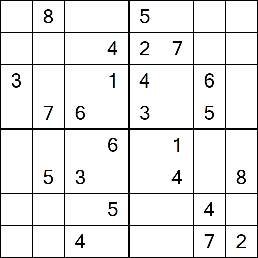 Sudoku 8x8 - Medium