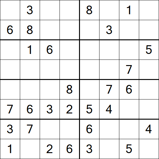 Sudoku 8x8 - Medium