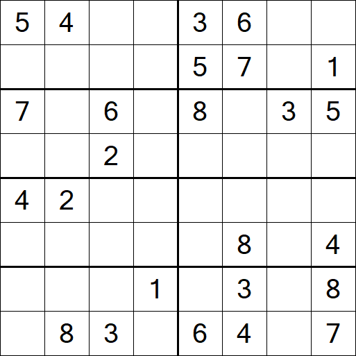 Sudoku 8x8 - Medium