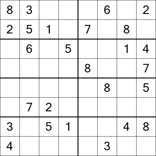 Sudoku 8x8 - Medium