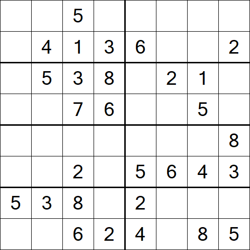 Sudoku 8x8 - Medium