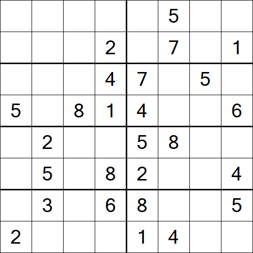 Sudoku 8x8 - Medium