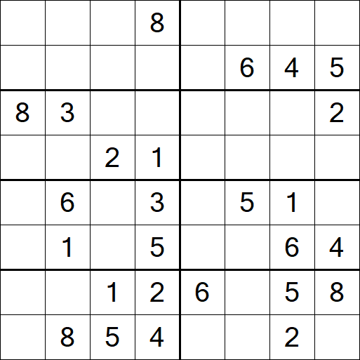 Sudoku 8x8 - Medium
