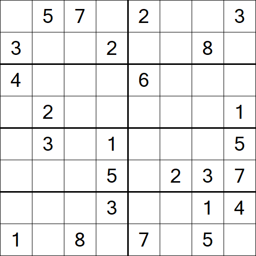 Sudoku 8x8 - Medium