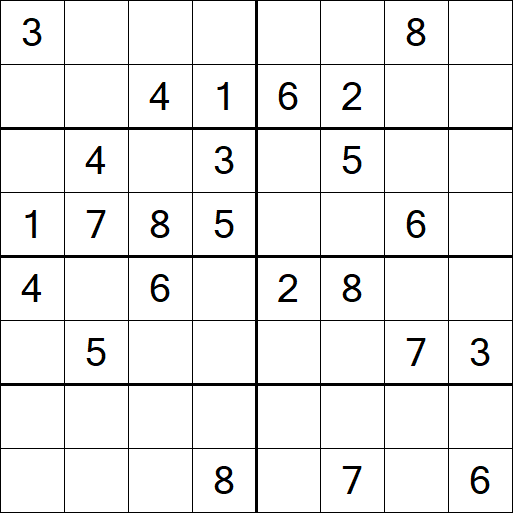 Sudoku 8x8 - Medium
