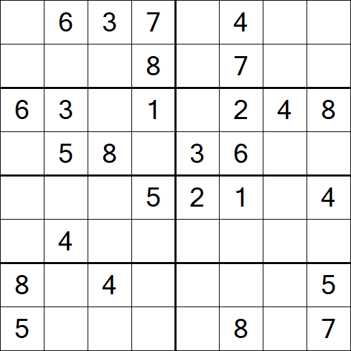 Sudoku 8x8 - Medium