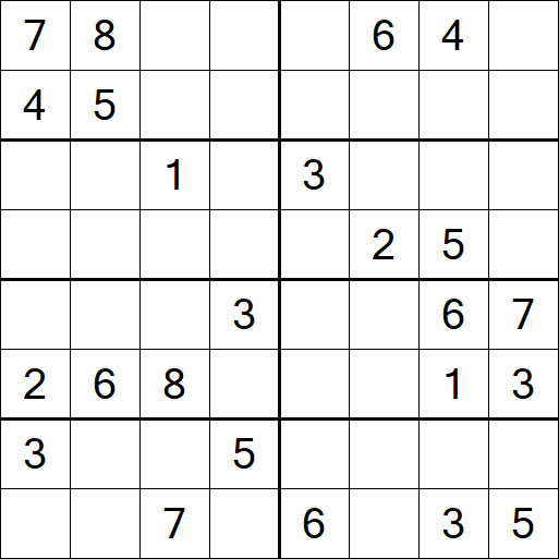 Sudoku 8x8 - Medium