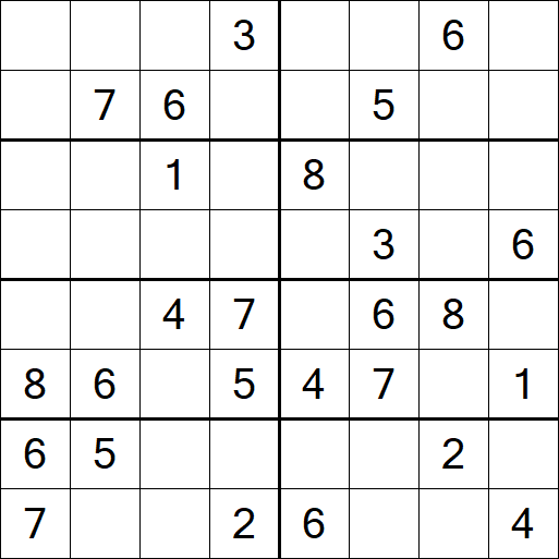 Sudoku 8x8 - Medium