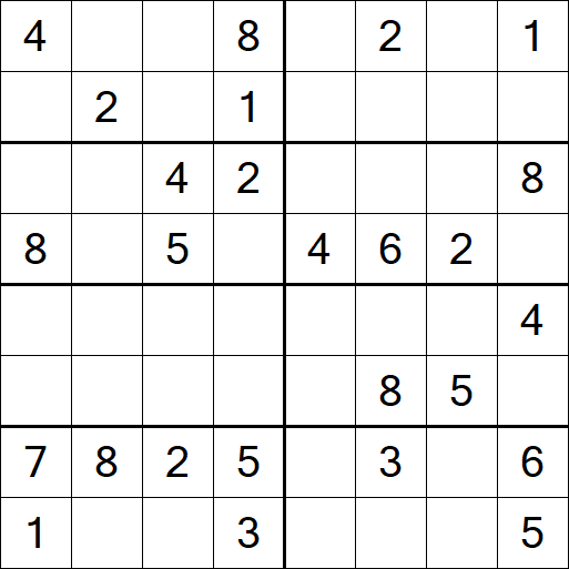 Sudoku 8x8 - Medium