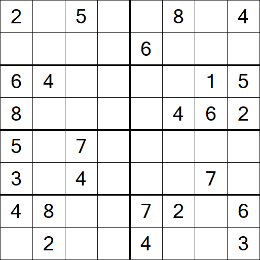 Sudoku 8x8 - Medium