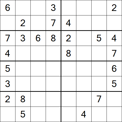 Sudoku 8x8 - Medium