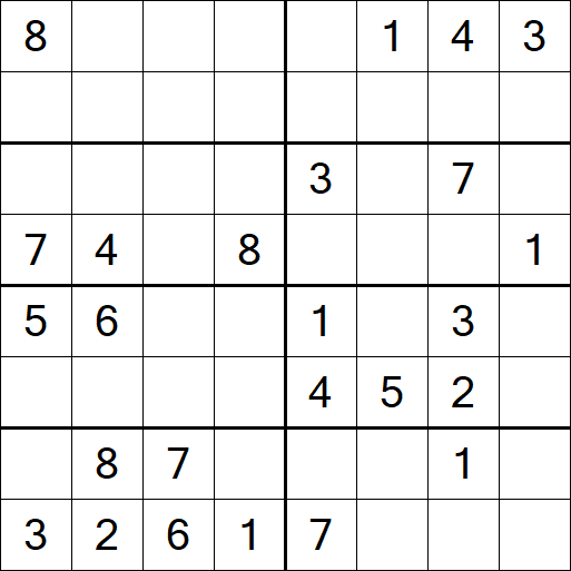 Sudoku 8x8 - Medium