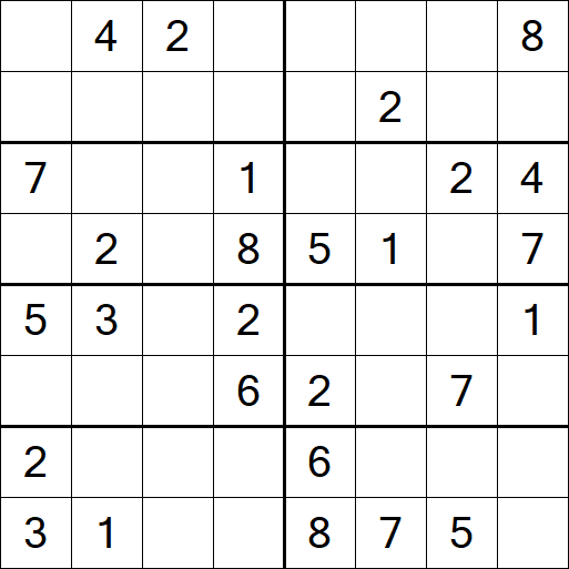 Sudoku 8x8 - Medium