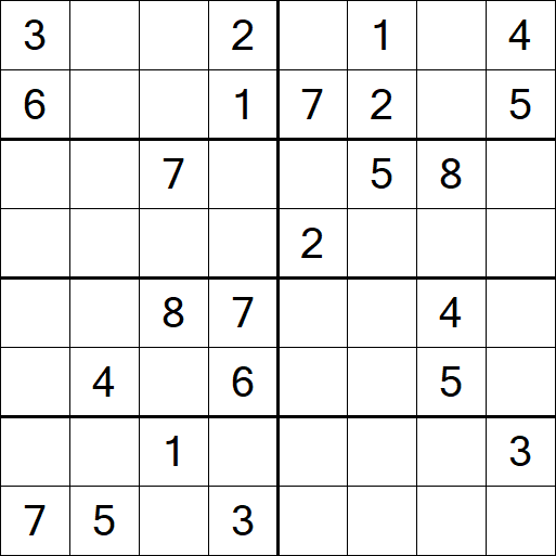 Sudoku 8x8 - Medium