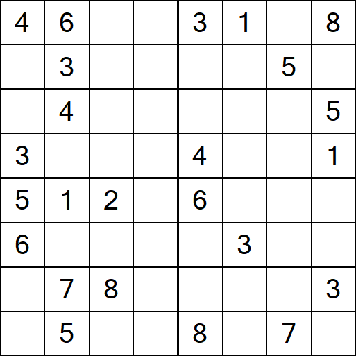 Sudoku 8x8 - Medium