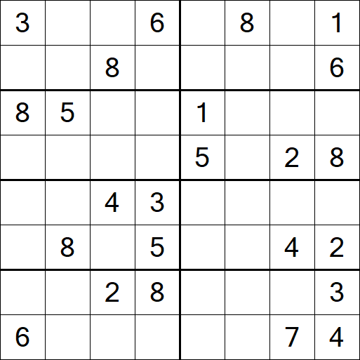 Sudoku 8x8 - Medium