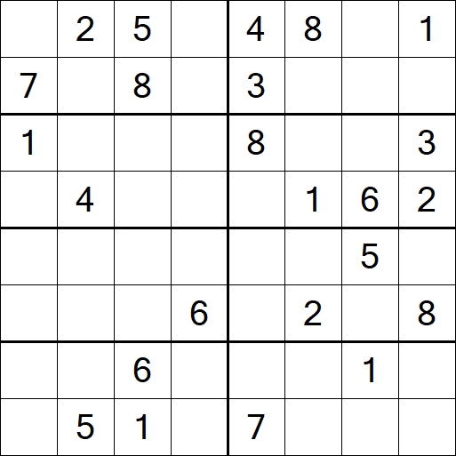 Sudoku 8x8 - Medium