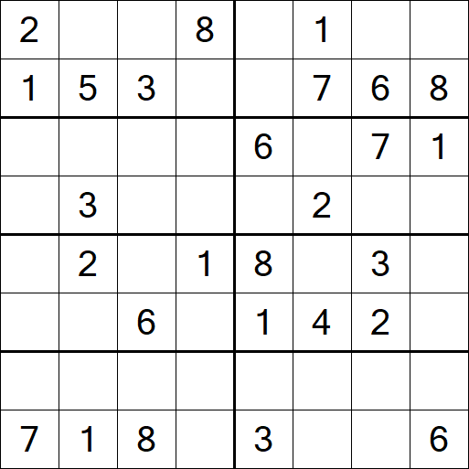 Sudoku 8x8 - Medium