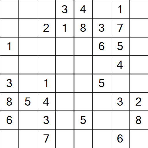 Sudoku 8x8 - Medium