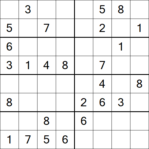 Sudoku 8x8 - Medium