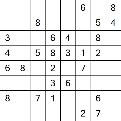 Sudoku 8x8 - Medium