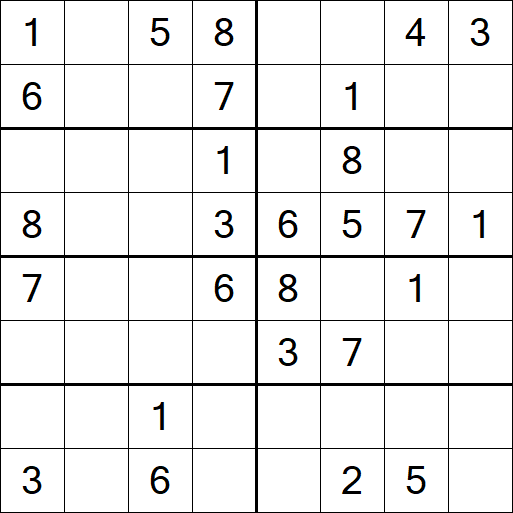Sudoku 8x8 - Medium