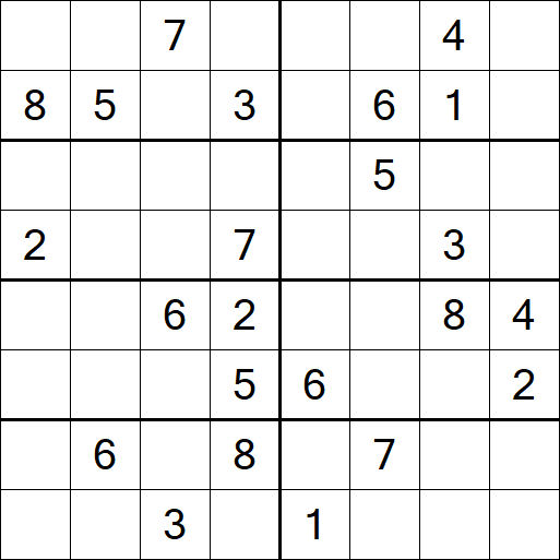 Sudoku 8x8 - Medium