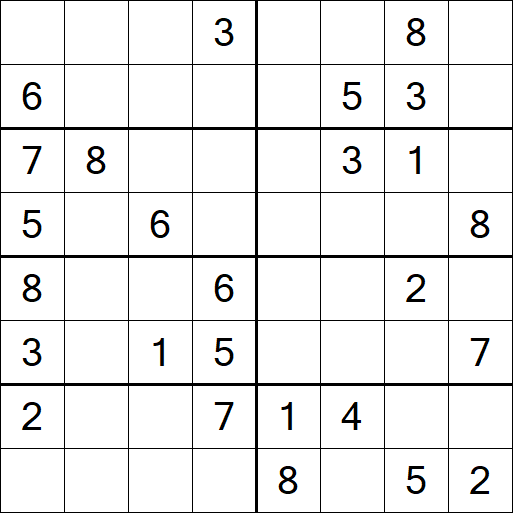 Sudoku 8x8 - Medium