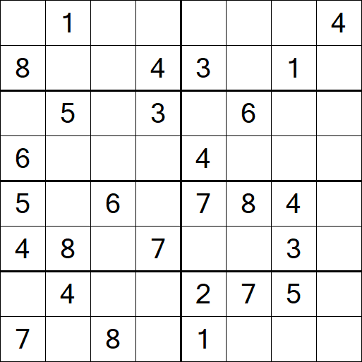 Sudoku 8x8 - Medium