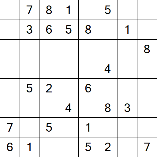 Sudoku 8x8 - Medium