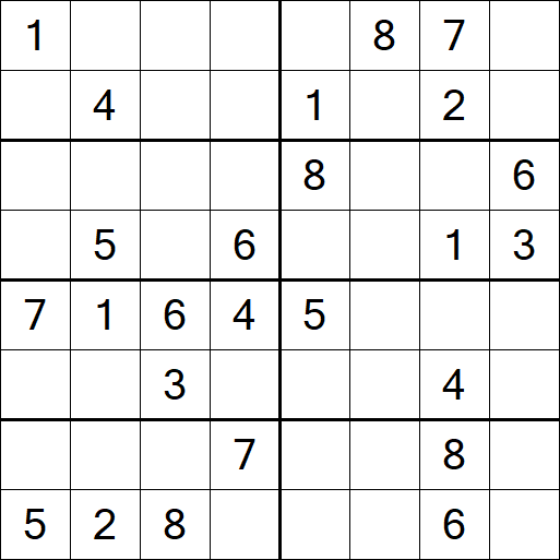 Sudoku 8x8 - Medium