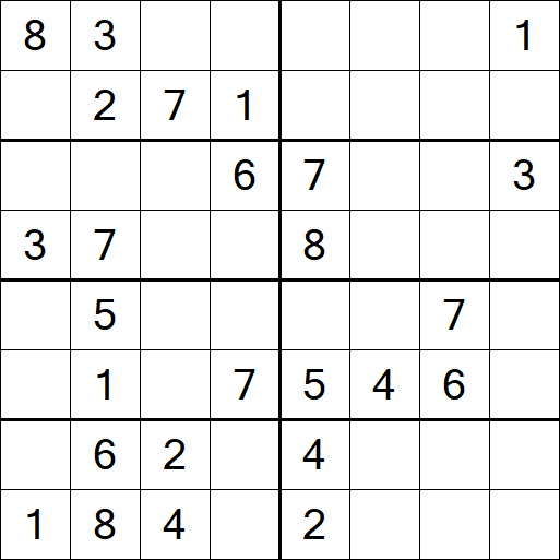 Sudoku 8x8 - Medium