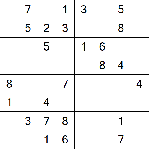 Sudoku 8x8 - Medium