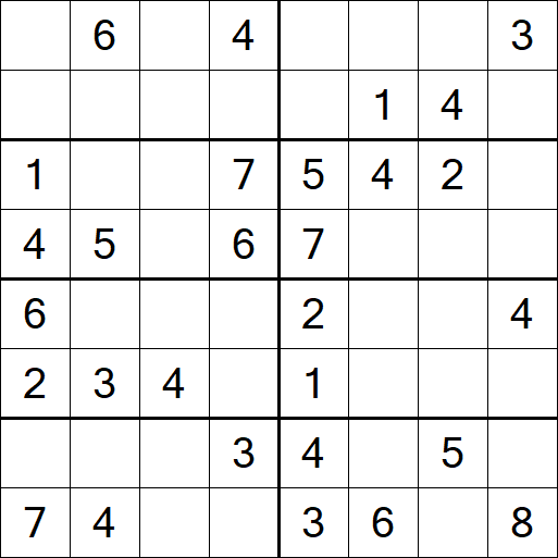 Sudoku 8x8 - Medium