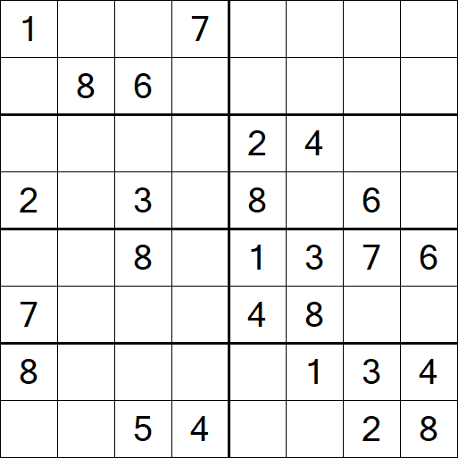 Sudoku 8x8 - Medium