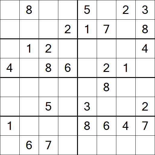 Sudoku 8x8 - Moyen