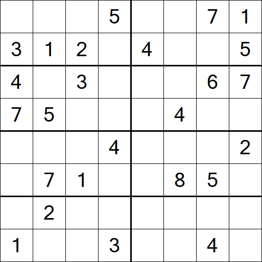 Sudoku 8x8 - Medium