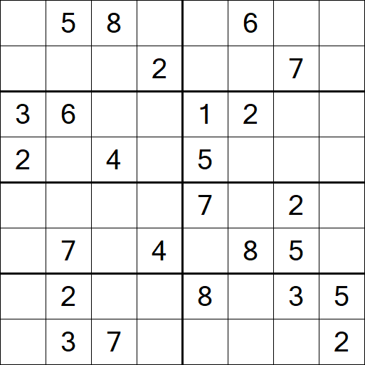 Sudoku 8x8 - Medium