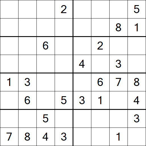 Sudoku 8x8 - Medium