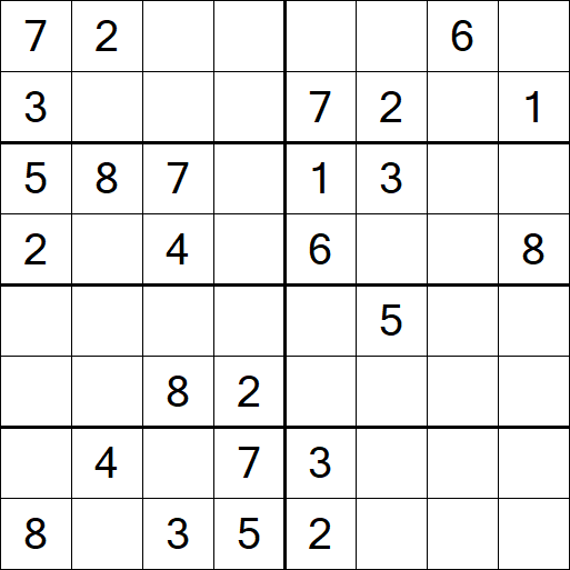 Sudoku 8x8 - Medium