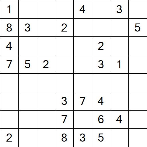 Sudoku 8x8 - Medium