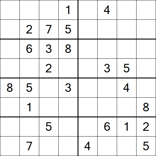 Sudoku 8x8 - Medium