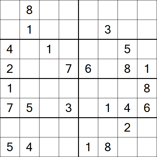 Sudoku 8x8 - Medium