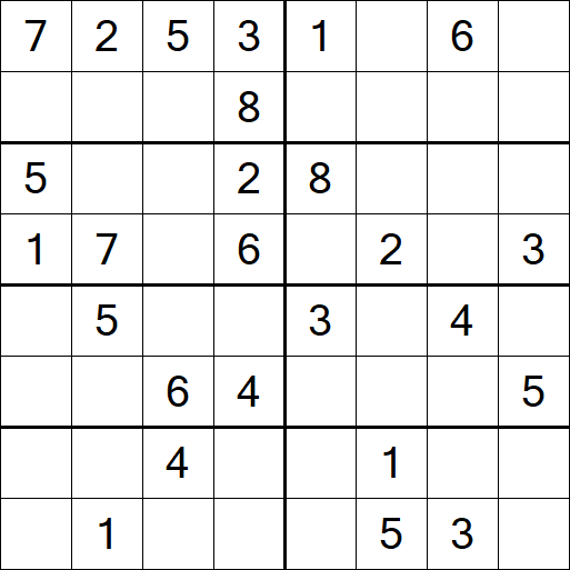 Sudoku 8x8 - Medium