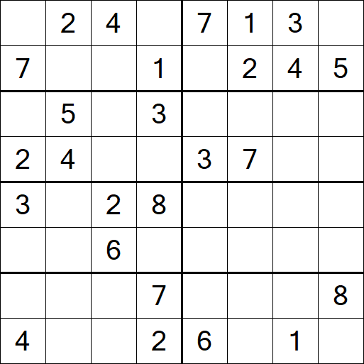 Sudoku 8x8 - Medium