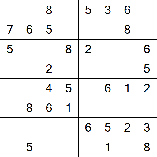 Sudoku 8x8 - Medium